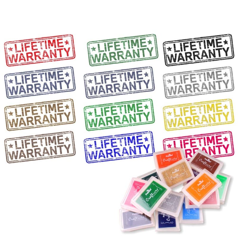 PMLAND Craft Ink Pad for DIY Stamps on Paper Wood Fabric - Pack of 15 Vibrant Colors - Image 4